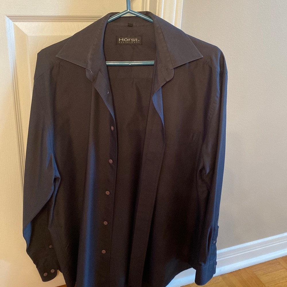 2 for $15 men’s black dress shirt